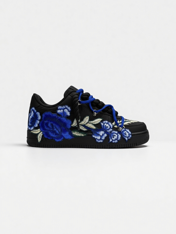 AF1 Black "ROSE BLUE ROPELACE DOUBLE LACE” Sneaker