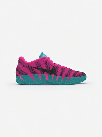 Multi-Color Graphic Low-Top Basketball Sneakers